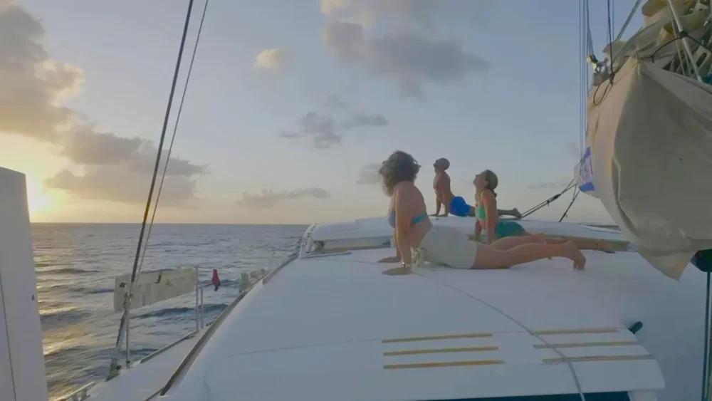 Yoga holiday vacation catamaran